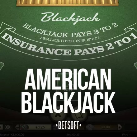 American Blackjack by Betsoft Gaming, showcased at xon-casino.pl – game logo
