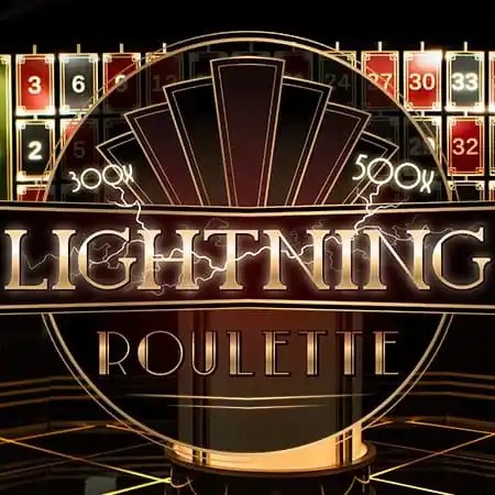 Lightning Roulette slot visual from Evolution available on xon-casino.pl