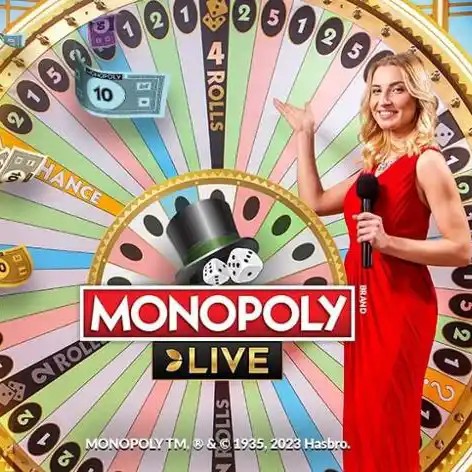 Monopoly Live slot logo by Evolution at XonBet Casino